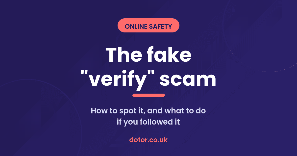 Fake verify you are human scam warning